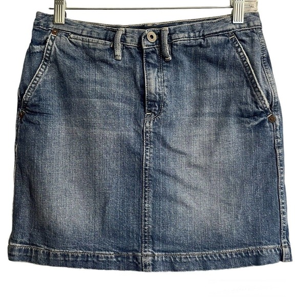 Ralph Lauren Sport Womens Size 2 Denim Mini Skirt Blue Pockets Designer … - Picture 1 of 7
